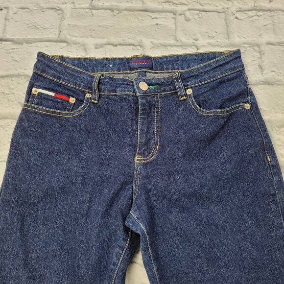 Vintage Y2K Tommy Jeans 1999 Dark Wash Jeans Juniors size 7 - Picture 5 of 16